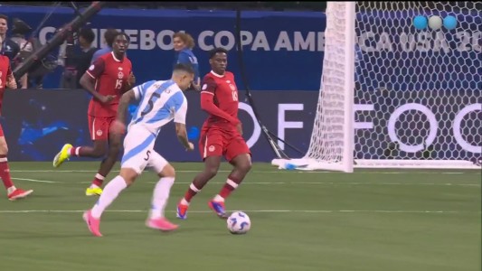 Un derechazo de Leandro Paredes casi abre el partido - Argentina vs. Canadá - Copa América