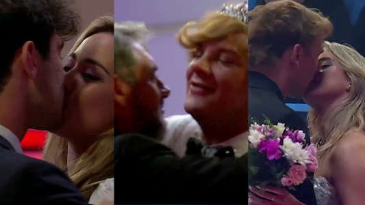 Besos y palabras hermosas en los casamientos de Nicolás-Florencia, Darío-Emmanuel y Bautista-Denisse