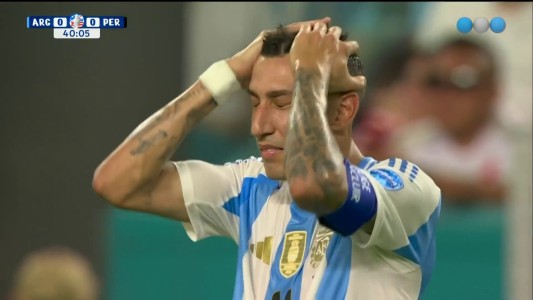 Ángel Di María probó al arco de lejos - Argentina vs. Perú - Copa América 2024
