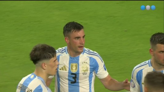 Le anularon el gol a Tagliafico por obstrucción al arquero - Argentina vs. Perú - Copa América 2024