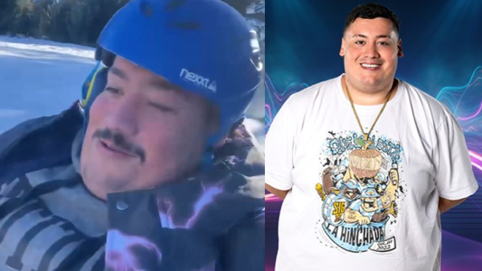 ¡Un blooper que se convirtió en viral! Federico "Manzana" terminó patas para arriba en la nieve