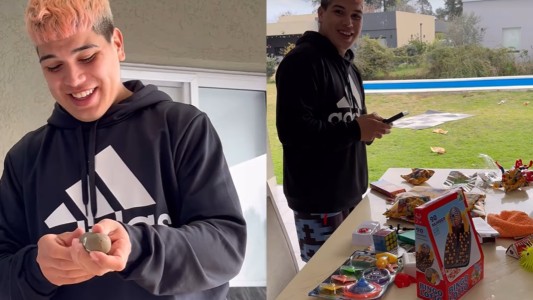 Dani Celis le hizo 21 regalos a Thiago en su cumpleaños que lo llevaron directo a su infancia