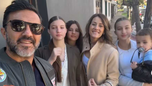 Mica Viciconte, Nicole Neumann y Fabián Cubero se cruzaron en la primera comunión de Sienna