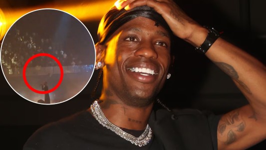 Una chica se tiró de la platea al campo en el show de Travis Scott