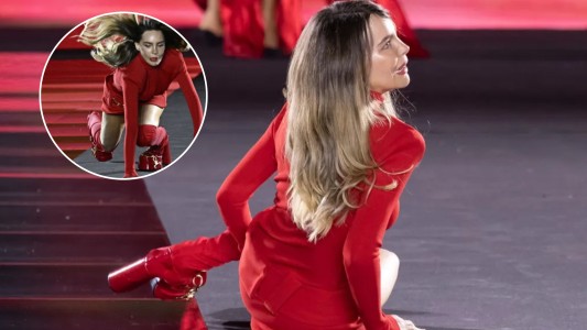 Belinda desfiló en la Fashion Week, pero se tropezó y terminó en el suelo: el video del momento