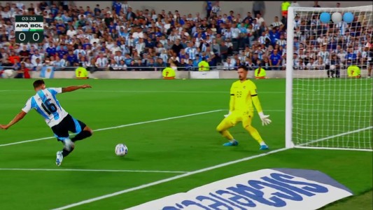 ¿Era offside? Peligrosa llegada de Nahuel Molina - Argentina vs. Bolivia