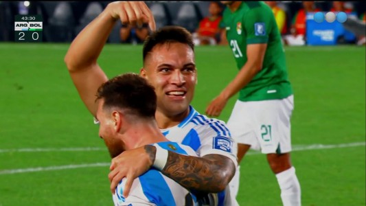 ¡Gol de Lautaro! El Toro definió con el arco vacío tras un gran pase de Messi - Argentina vs. Bolivia