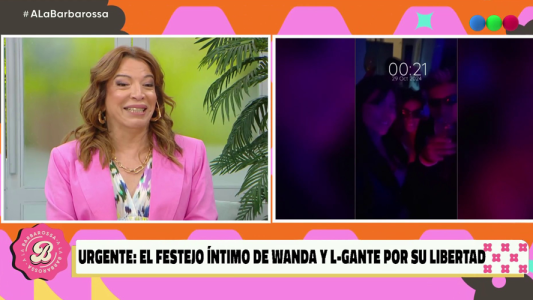 Así fue el festejo íntimo entre Wanda y L-Gante por su libertad
