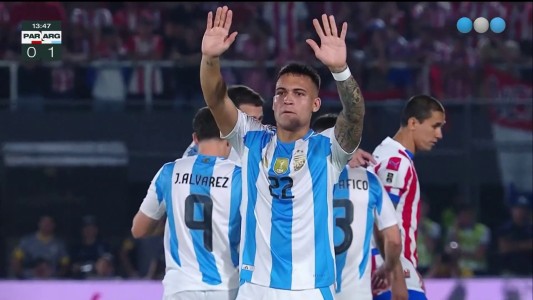 ¡Gol de Lautaro Martínez! El VAR corrigió para el 1 a 0 - Paraguay vs. Argentina