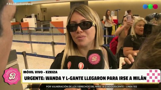 Wanda y L-Gante se van del país y viajan a Milán