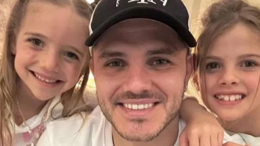 Mauro Icardi se reencontró con sus hijas Isabella y Francesca