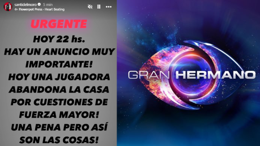 ¡Urgente! Santiago Del Moro anunció que una jugadora abandona la casa por fuerza mayor
