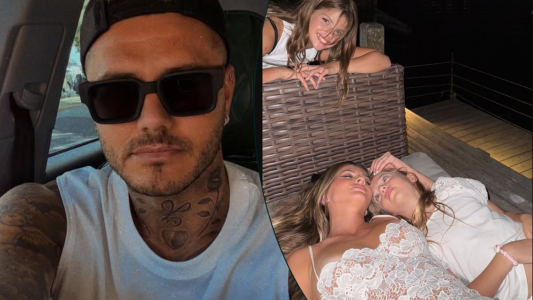 Mauro Icardi compartió fotos de sus hijas con la China Suárez para blanquear el romance