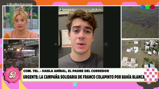 El padre de Colapinto se sumó a la colecta en Bahía Blanca