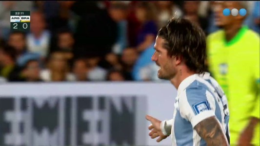 De Paul, Cuti Romero y Julián Álvarez casi fabrican el tercero - Argentina vs. Brasil - Eliminatorias 2026