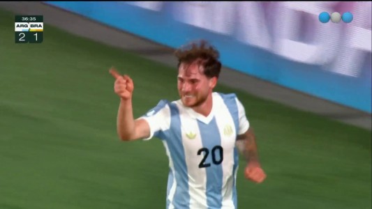 Alexis Mac Allister hizo el 3 a 1 tras un gran pase de Enzo Fernández - Argentina vs. Brasil - Eliminatorias 2026