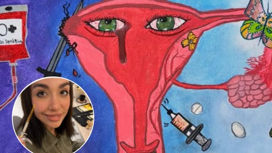 María Becerra desahogó la angustia de su embarazo ectópico en un cuadro: "Representa mucha oscuridad"