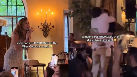 Una pareja se comprometió en un show íntimo de Miley Cyrus y ella les hizo un especial regalo