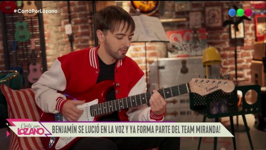 benjamin se lucio en la voz argentina y ya forma parte del team miranda
