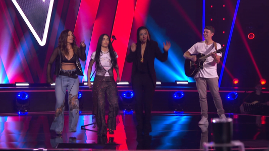 Un participante invitó a Lali, Soledad y Juliana Gattas a bailar un zapateo