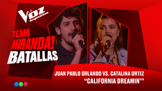 Juan Pablo Orlando vs. Catalina Ortíz - "California dreamin'" - Batallas - La Voz Argentina 2025