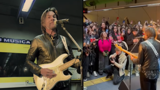 Juanes sorprendió en el subte porteño con un show gratuito en hora pico