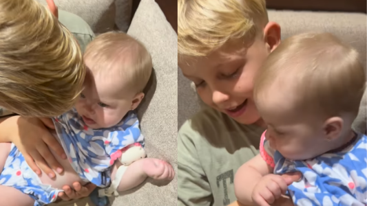 Hermanitos en China: el tierno video de Mirko y Milenka en medio de las grabaciones