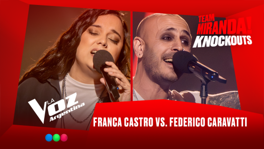 Franca Castro Videla vs. Federico Caravatti - Team Miranda! - Knockouts - La Voz Argentina 2025