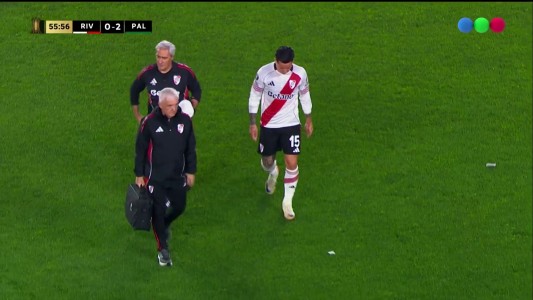 River vs. Palmeiras - Driussi salió lesionado de la cancha - Libertadores 2025