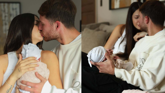 Alexis Mac Allister y Ailén Cova mostraron a Alaia por primera vez