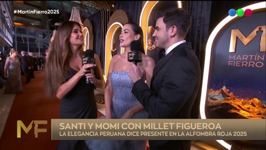 El encuentro de Momi Giardina y Milett Figueroa en la alfombra roja de los Martín Fierro 2025