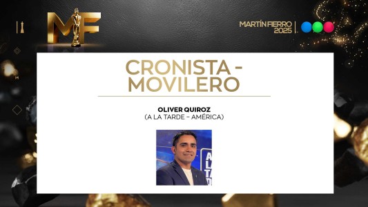 Mejor cronista/movilero: Oliver Quiróz