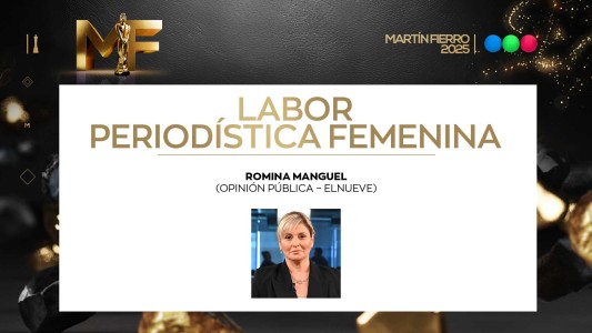 Mejor labor periodística femenina: Romina Manguel