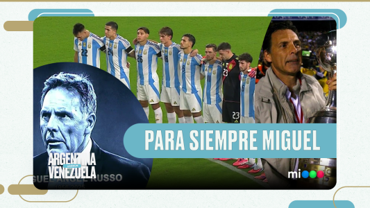 Homenaje a Miguel Ángel Russo en Argentina vs. Venezuela