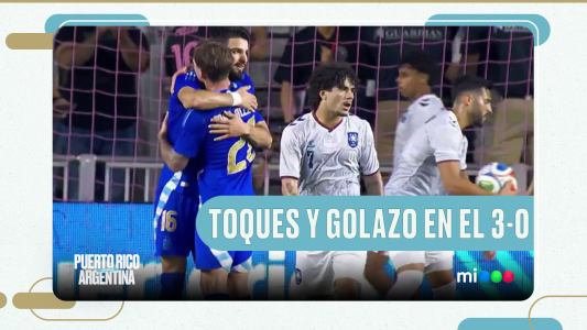 Gol de Mac Allister rompiendo el arco en el 3-0 - Puerto Rico vs. Argentina