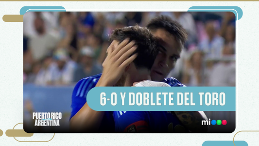 Taco de Messi y gol de Lautaro Martínez para el 6 a 0 - Puerto Rico vs. Argentina