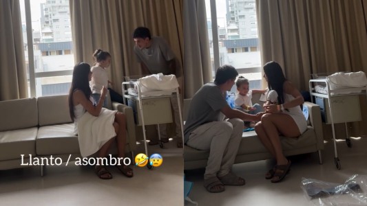 Nació el segundo hijo de la China Ansa: así fue el tierno encuentro con su nena mayor