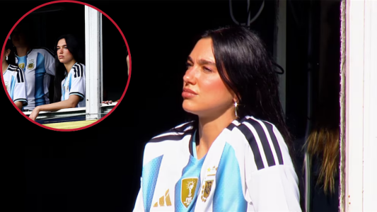 dua lipa sorprendio en la bombonera superclasico