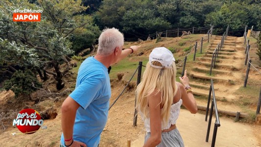 Marley y Vicky Xipolitakis pasearon por el parque de los monos