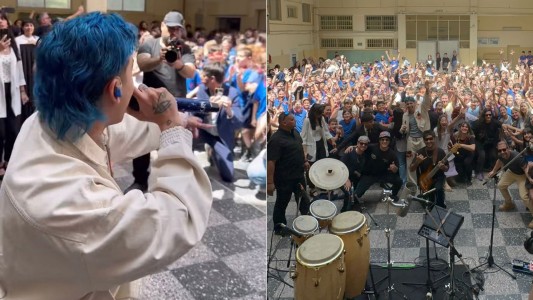 Video | Luck Ra dio un recital sorpresa en una escuela: la reacción de los estudiantes