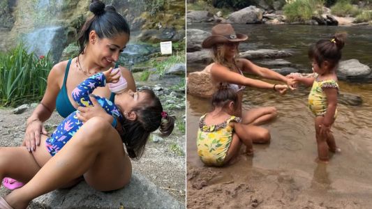 Daniela Celis y Thiago Medina en Villa Carlos Paz: las fotos de sus divertidas vacaciones familiares con las gemelas