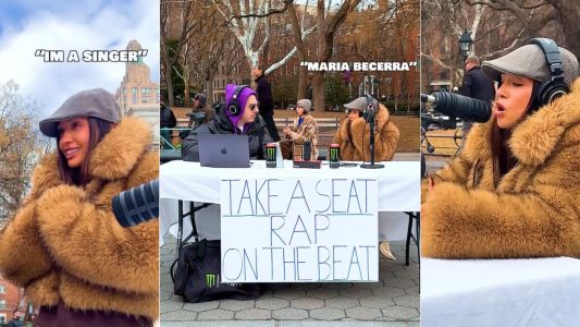 María Becerra sorprendió a un productor en Nueva York y grabó un tema en plena calle