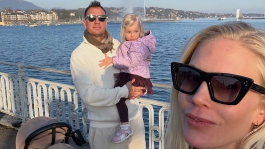 El tierno álbum de fotos de Maxi López y Daniela Christiansson con sus hijos por Suiza