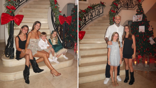 Así pasaron la Navidad la China Suárez y Mauro Icardi con sus hijos