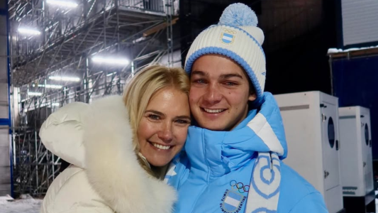 El orgullo de Valeria Mazza al acompañar a su hijo Tiziano Gravier en los Juegos Olímpicos de Invierno