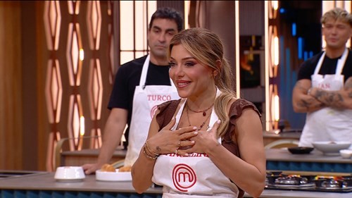 La visita de Sebastián Yatra puso nerviosa a Evangelina Anderson en Masterchef Celebrity