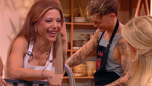 "Mi amor": Evangelina Anderson pinchó a Ian Lucas en pleno vivo