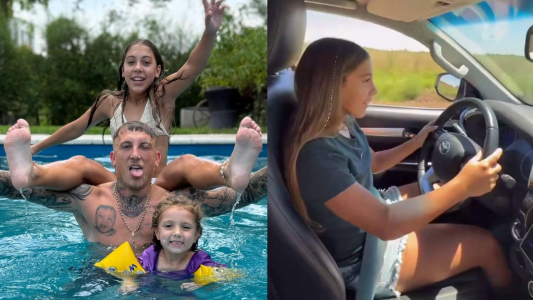 Polémica: la hija de 12 años de El Polaco manejó una camioneta en la ruta