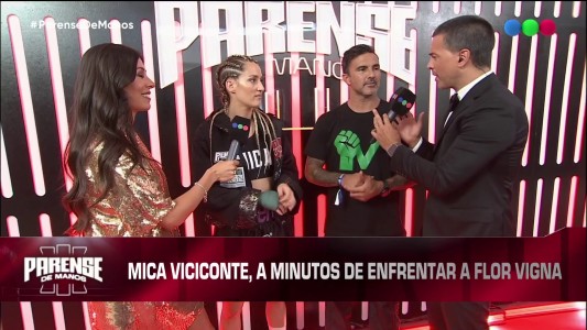 Mica Viciconte llevó a toda su barrabrava para la pelea de boxeo con Flor Vigna