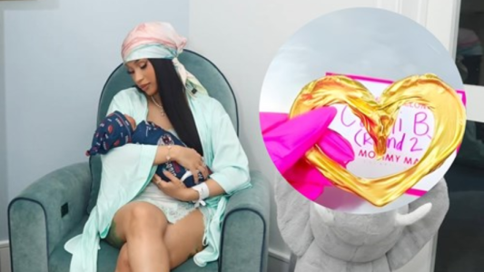 Cardi B  bañó en oro parte del cordón umbilical de su cuarto hijo y lo convirtió en una joya de arte inédita